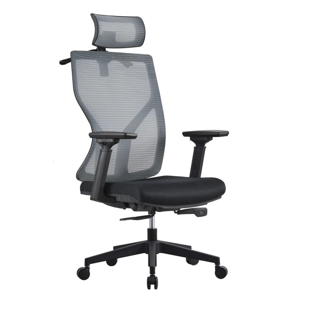 Adjustable 360 Swivel Executive Office Desk Chair Height Black Nylon Base PU Castors Office Chair