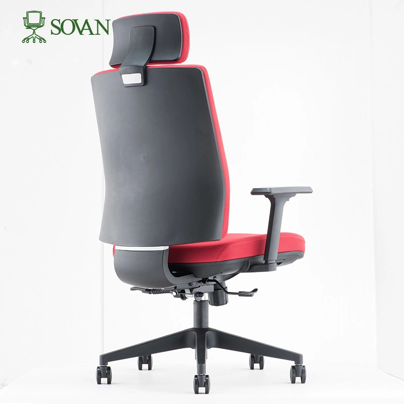 High Quality Back Mesh Fabric Swivel Computer Desk Chair Ergonomic Executive Commercial Office Chairs with Headrest Armrest