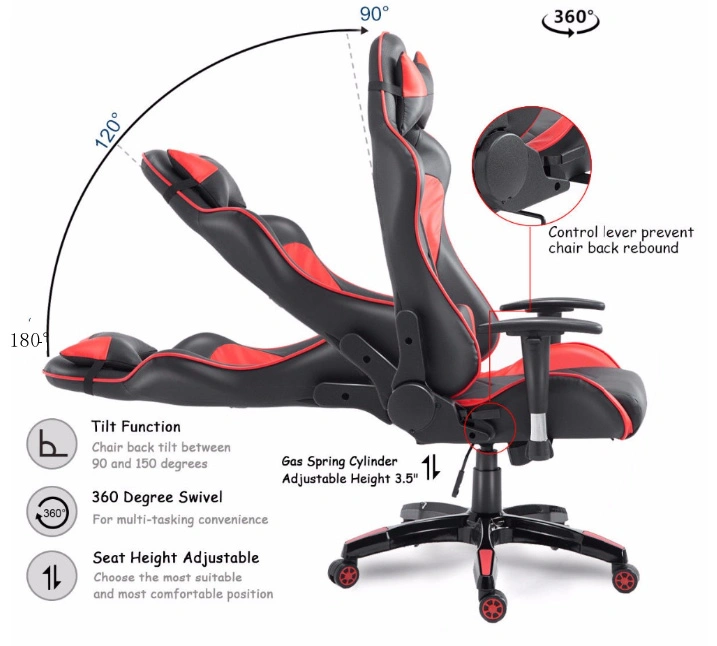 High Quality Wholesale Soft Adjustable PU Leather PC Computer Game Gaming Chair