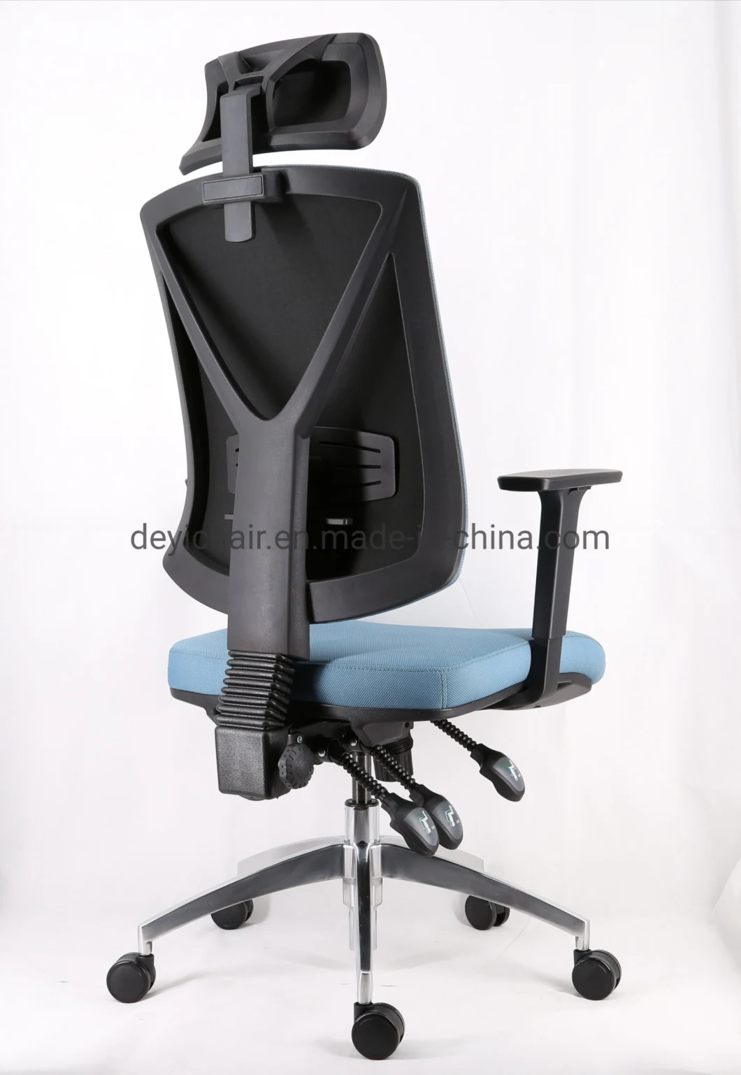 Headrest Optional Heavy Duty Mechanism Aluminium Base with PU Castors Office Chair