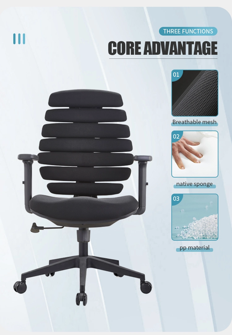 Wholesale Market Foshan 3D Armrest Fashion Medium Fabric Revolving Swivel Mesh Modern Office Gaming Chair