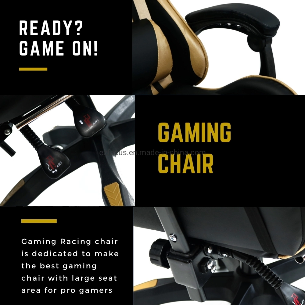 Gaming Chair Office Chair Racing Chair with Lumbar Support Arms Headrest High Back PU Leather Desk Chair Rolling Swivel Adjustable Computer Chair Wyz14469