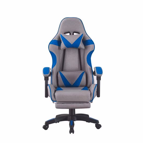 Gaming Chair Made of Fabric with Footrest
