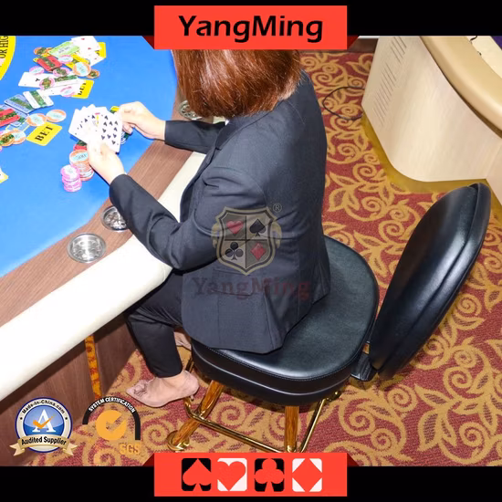 High-End Hotel and Bar Custom Casino Game Paramount Titanium High-Foot Rotating Slot VIP Bar Chair Ym-Dk04